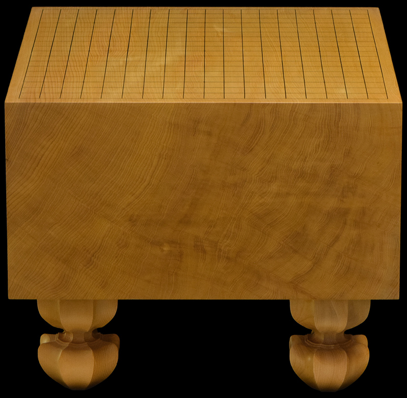 本榧足付碁盤 7寸2分（天柾） ga70010 | 前川榧碁盤店