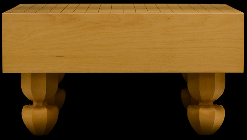 本榧足付碁盤 3寸7分（木表） ga30012 | 前川榧碁盤店