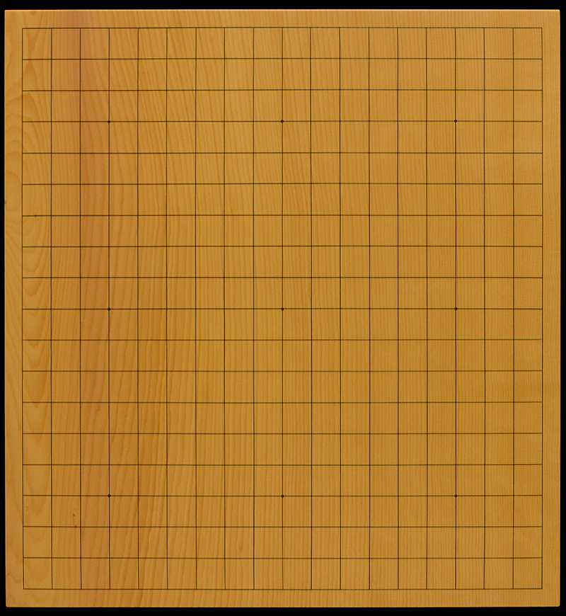 本榧卓上碁盤 2寸8分（一枚板・木裏） gb20340 | 前川榧碁盤店