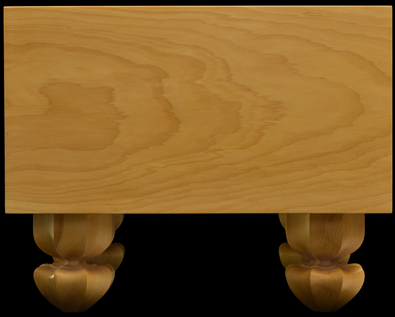 国産本榧足付将棋盤 6寸5分（天地柾） sa60033 | 前川榧碁盤店