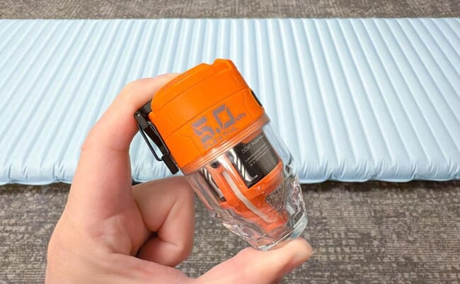 エアポンプ 複数接続口付き オレンジとグレー エアポンプ 複数接続口