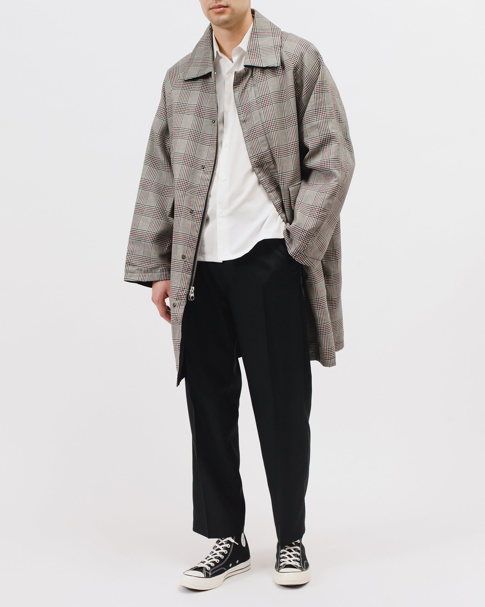 CHECK OVERCOAT - WHALES PLAID (3001) – Maiden Noir Japan