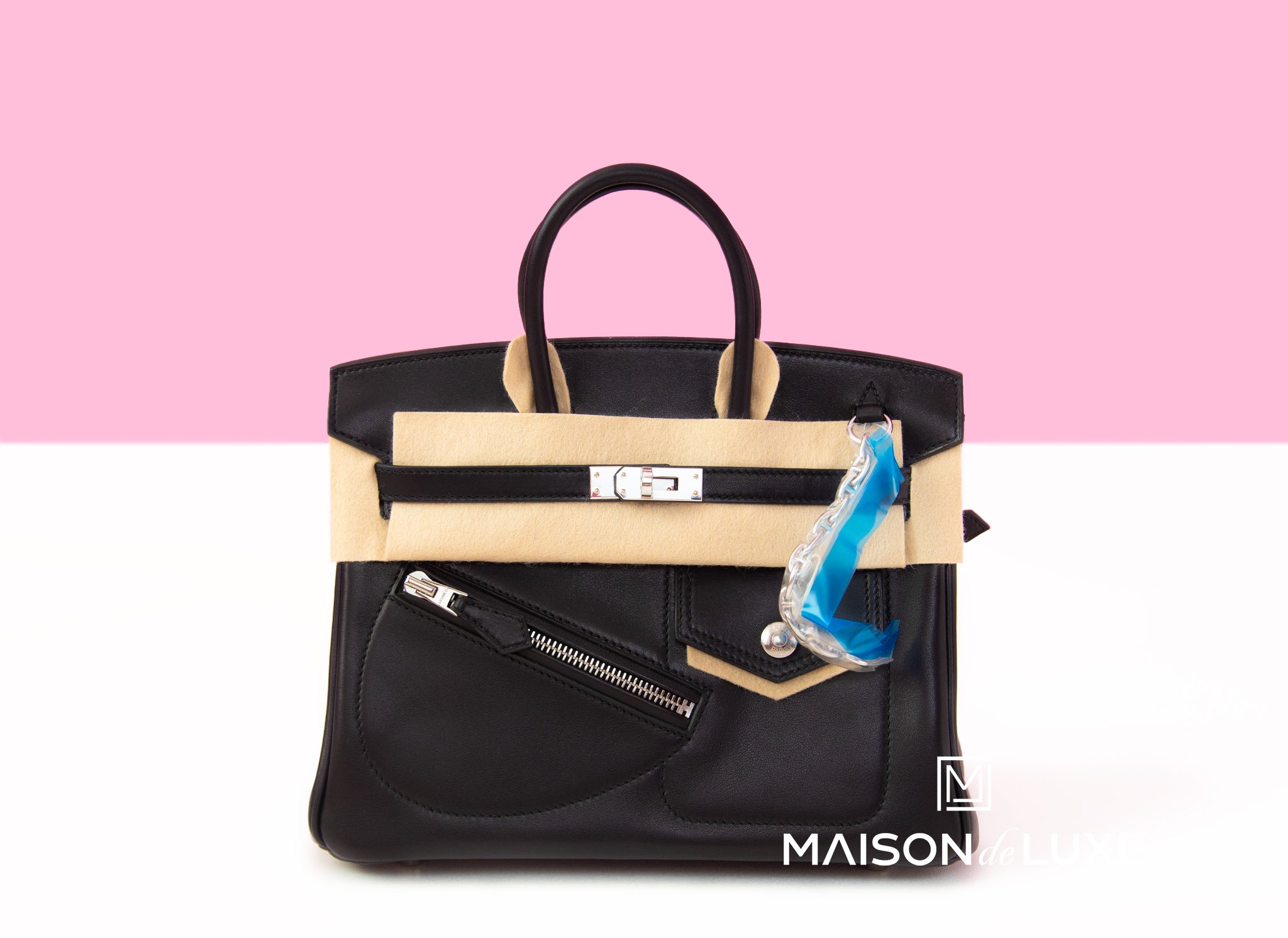 Hermes Limited Edition Birkin 25 Black Rock Volupto Handbag Bag