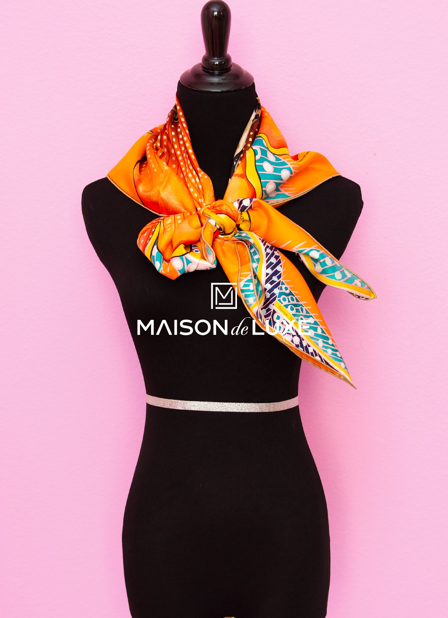 Hermes Baobab Cat White Twill Silk 90 cm 36