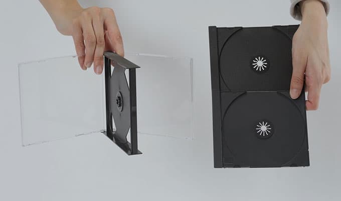 CDプラケース（ジュエルケース）4枚用 24mm厚 100枚セット|メディア