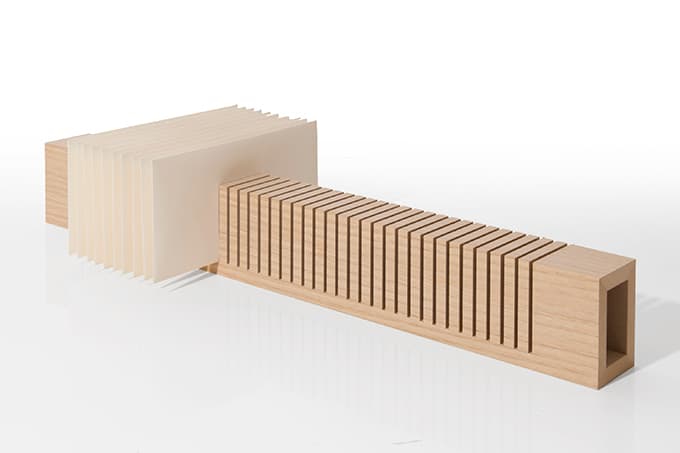 レタースタンド ロング ナチュラル LS-01｜Desktop Organizer
