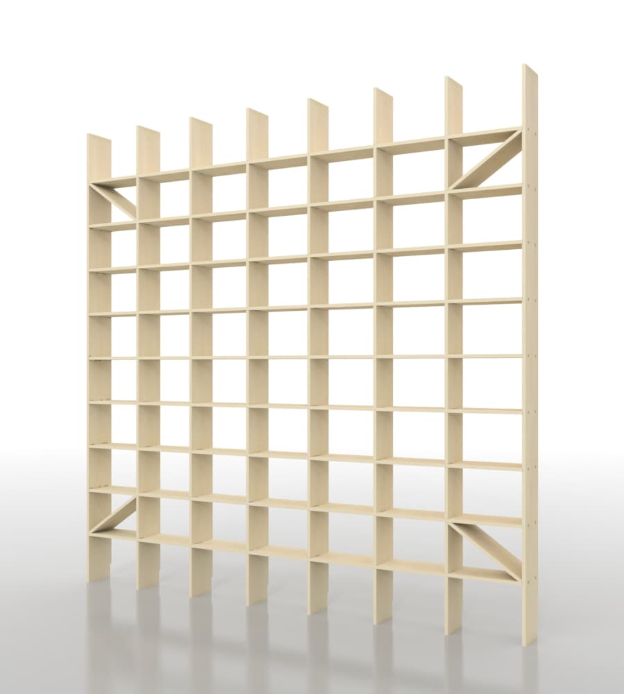 壁一面のA5判本棚 奥行180mm 縦10コマ×横7コマ|本棚の通販はマルゲリータ