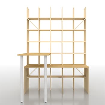 ハイデスク付き本棚|スタンディングテーブルの通販はマルゲリータ