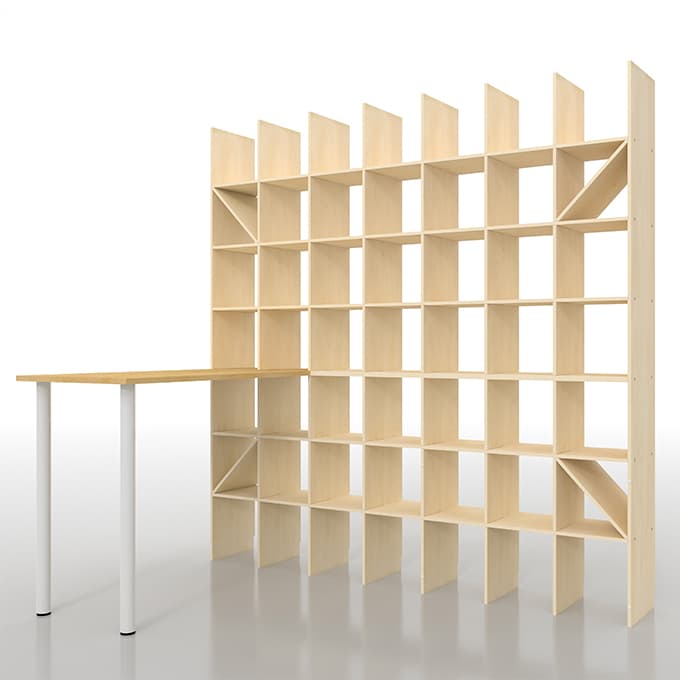 スタンディングデスク付き本棚|スタンディングデスクの通販はマルゲリータ