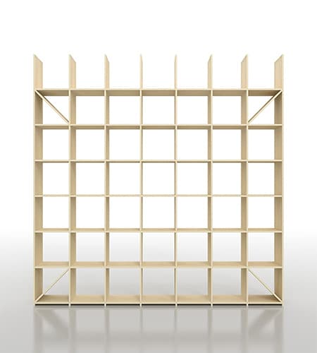 壁一面の本棚 奥行350mm（最下段なし）縦7コマ×横5コマ|Shelfシリーズ