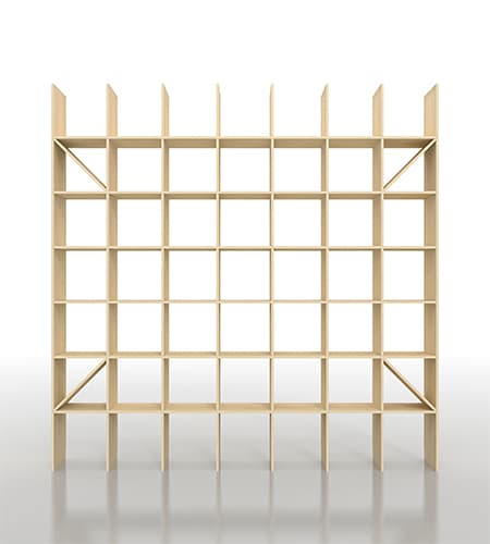 壁一面の本棚 奥行350mm（最下段なし）縦7コマ×横5コマ|Shelfシリーズ