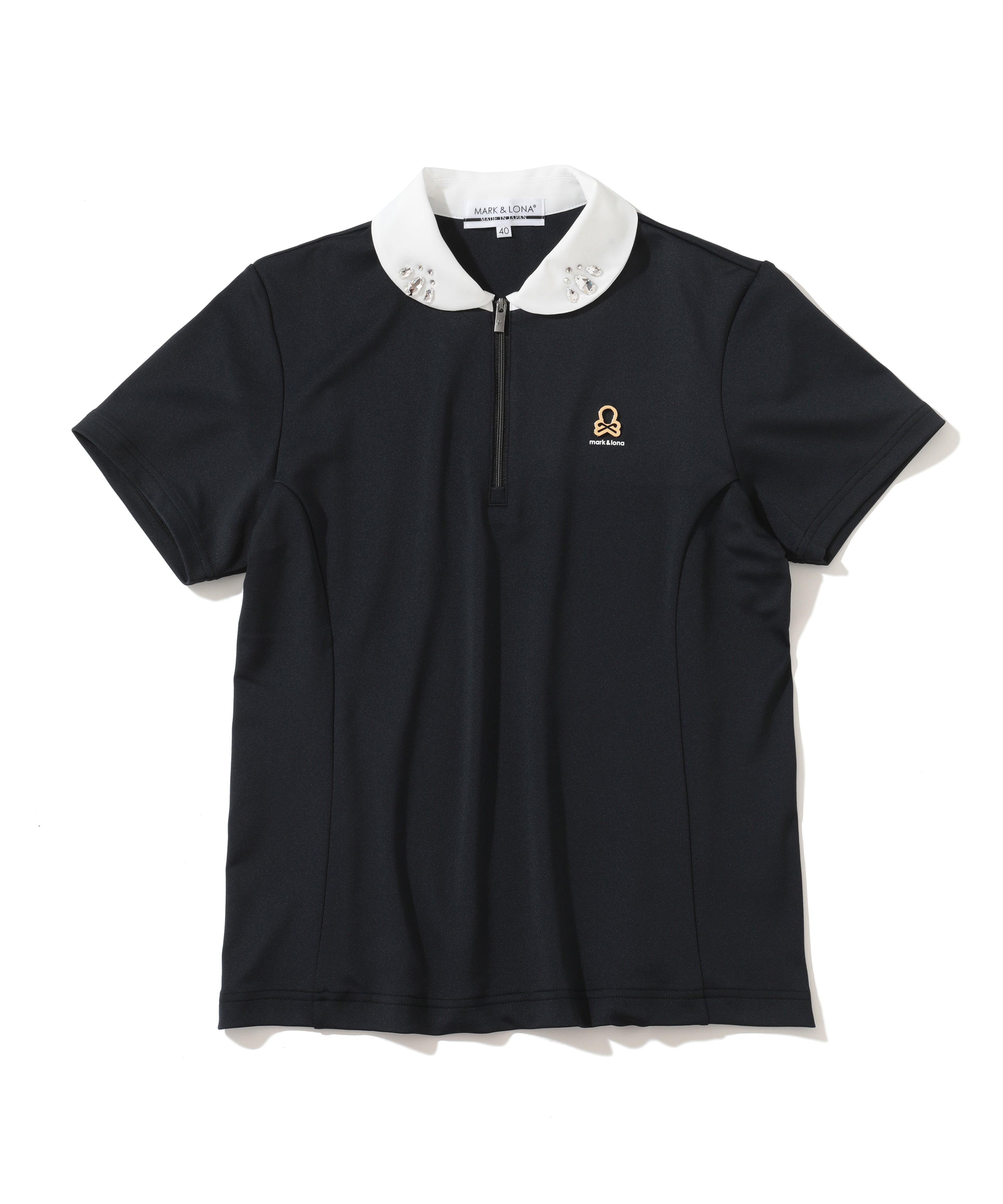 Noble Swarovski Zip Polo | WOMEN