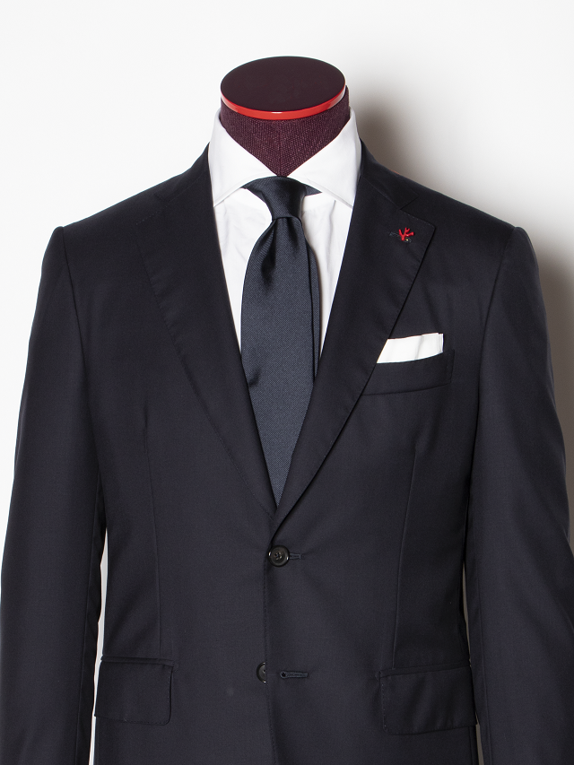 TIES】NEW ARRIVAL ダークネイビーソリッドタイ | E.Marinella Napoli