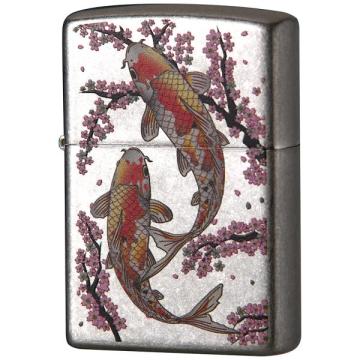 錦鯉の木製彫刻 赤黒白 錦鯉の木製彫刻 赤黒白