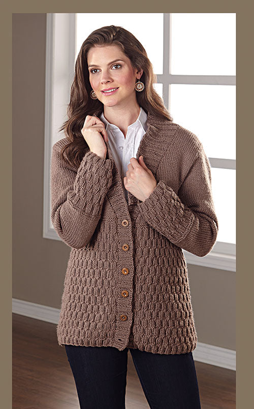 Alternate Ribs Cardigan – Mary Maxim