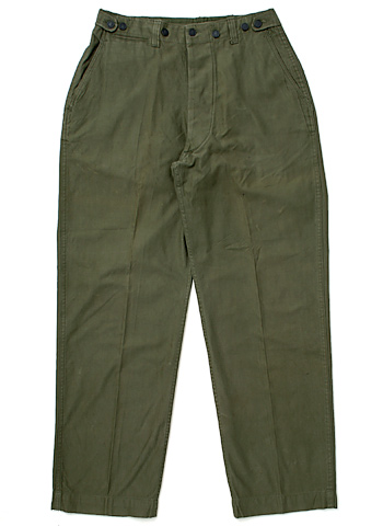 US ARMY(米陸軍) WWII OD コットンM43フィールドパンツ/実物・極上