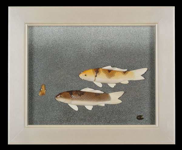 本象牙『錦鯉額入』【6】