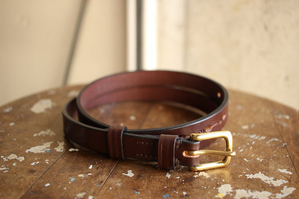 JABEZ CLIFF / STIRRUP LEATHER BELT 2cm (BROWN) – McFly Online Store