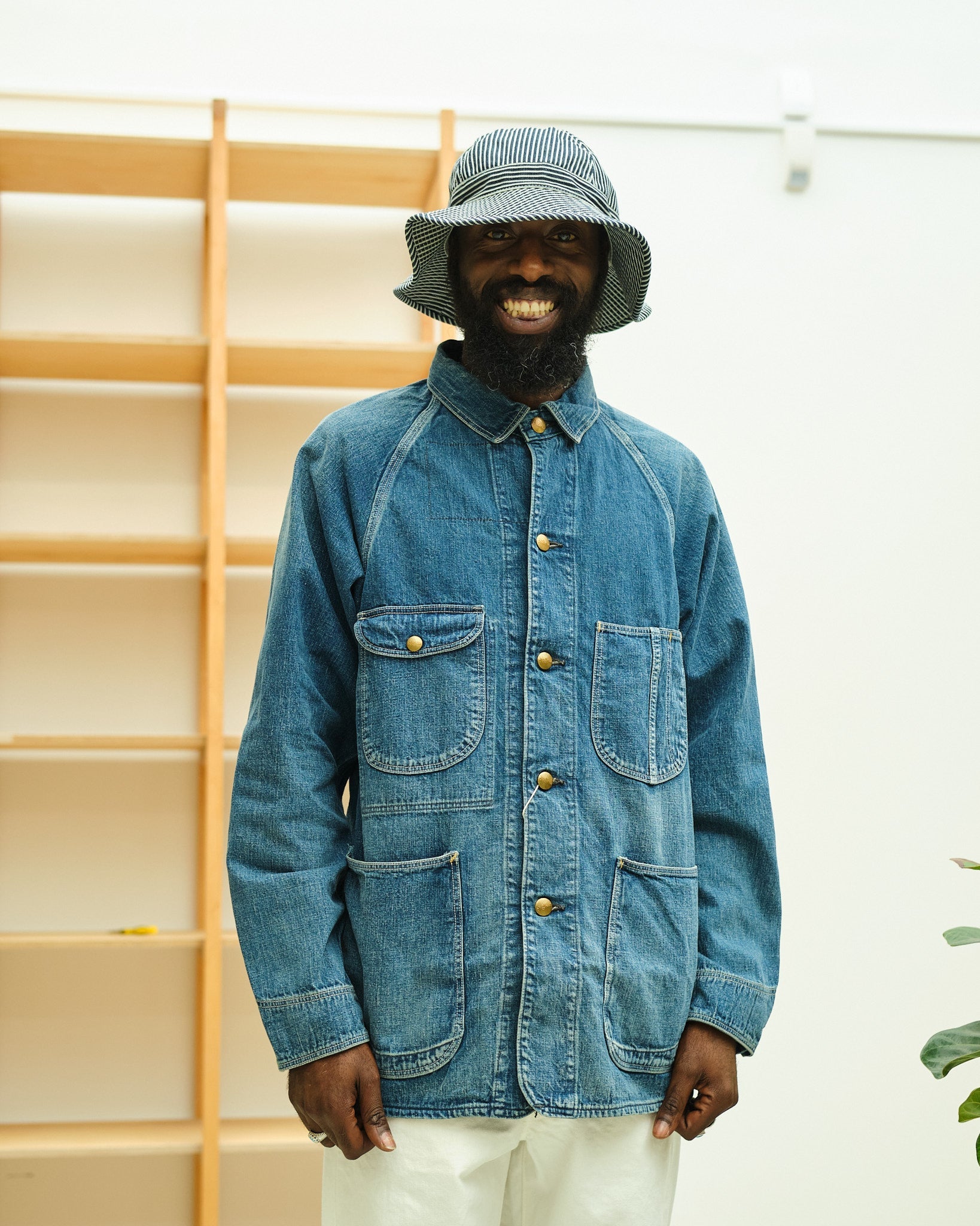 1950'S Coverall Denim Used Wash