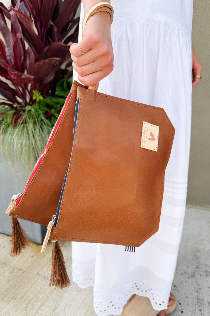 Saddle Leather Wristlet |Brown Leather Purse| Meanwhile Back on