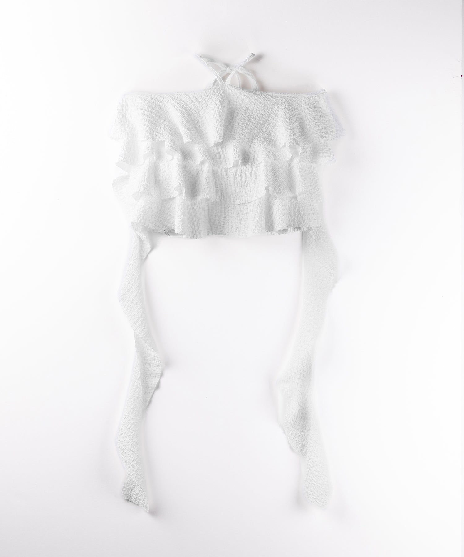 クロスストラップフリルビスチェベアトップス ／ cross strap frill