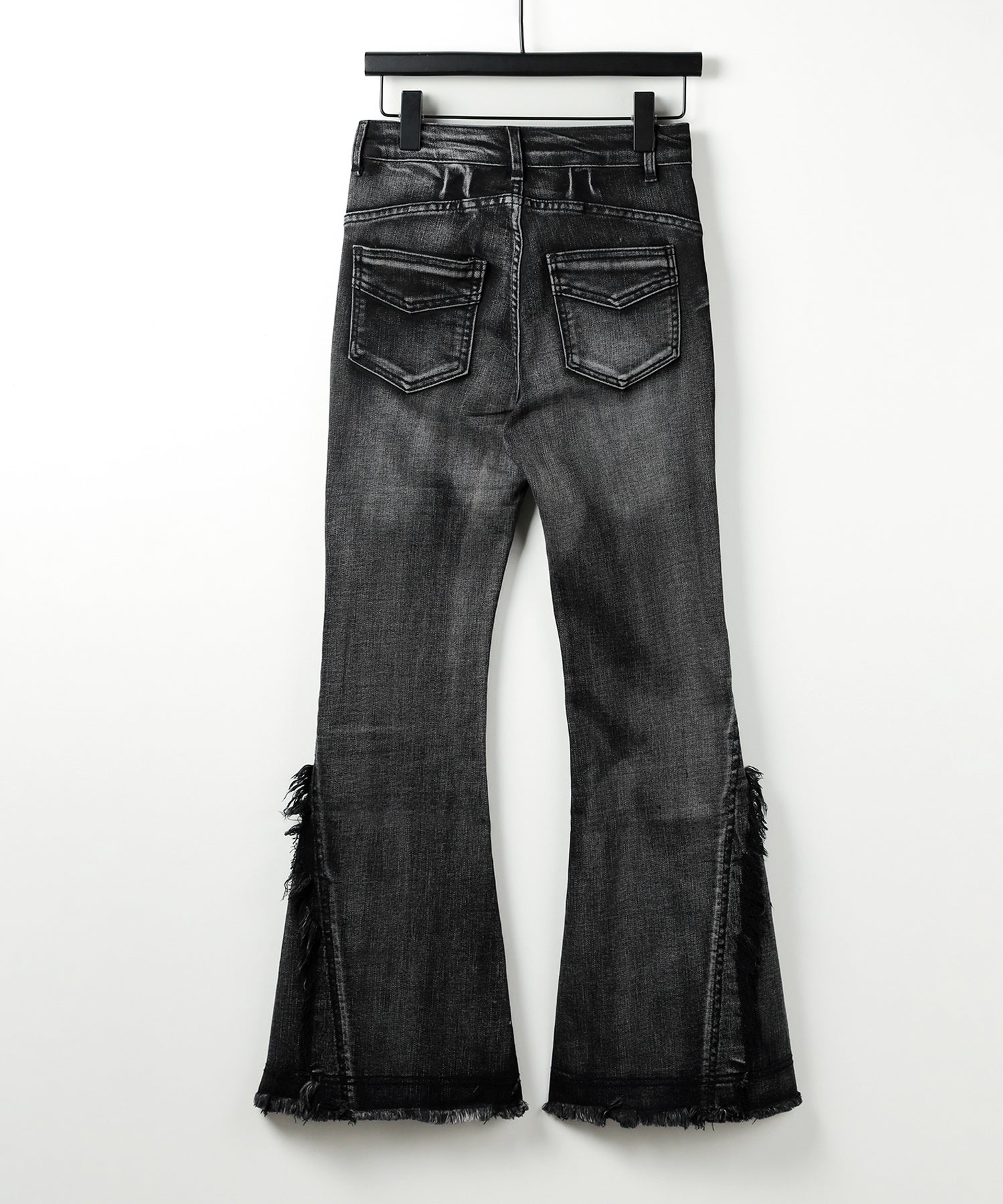 ヴィンテージライクフリンジストレッチフレアデニム ／ Vintage-like