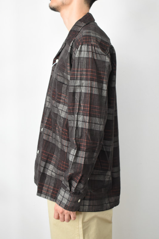 SALE!】MOJITO (モヒート) ABSHINTH SHIRT Bar.2.0 Corduroy Plaid [BROWN]