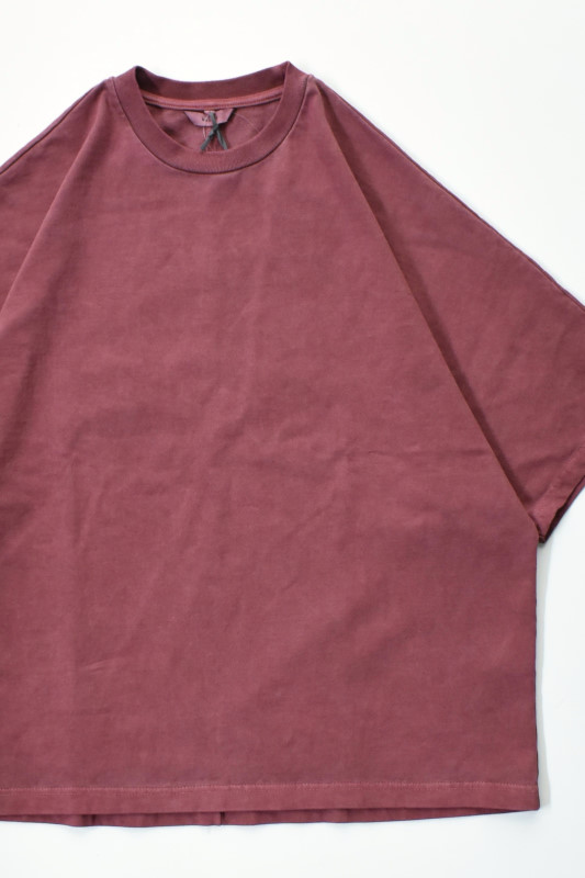 SALE!】kontor (コントール) Pigment Dyed Dolman Sleeve Tee [BORDEAUX]