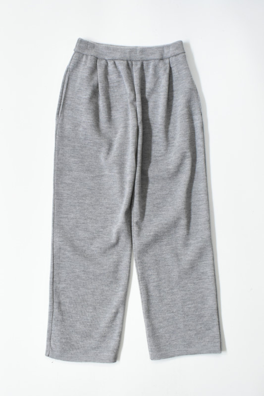 SALE!】A.D.A.N (エーディーエーエヌ) 1 TUCK WIDE KNIT PANTS [PPL GRAY]