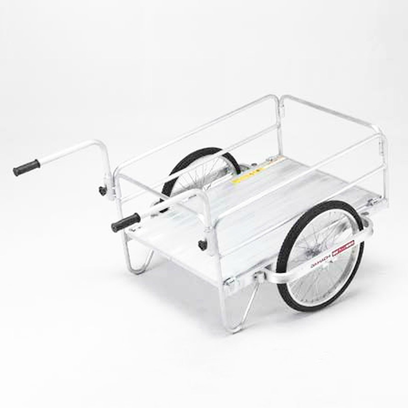 オールアルミ製折りたたみ式リヤカー 全長1380mm×全幅900mm×全高700mm