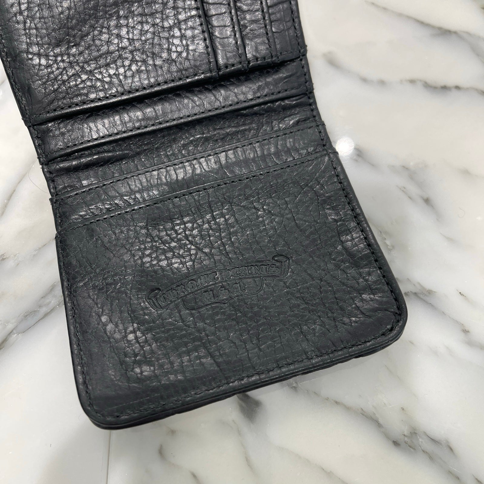 CHROME HEARTS DR DIGIACOMO Alligator Leather Cross Patch Compact