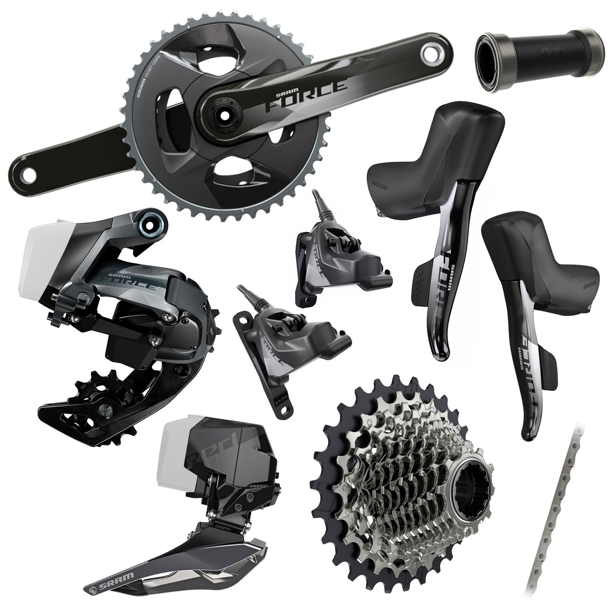 Sram Force D1 AXS Electronic Wireless Groupset - 12 Speed