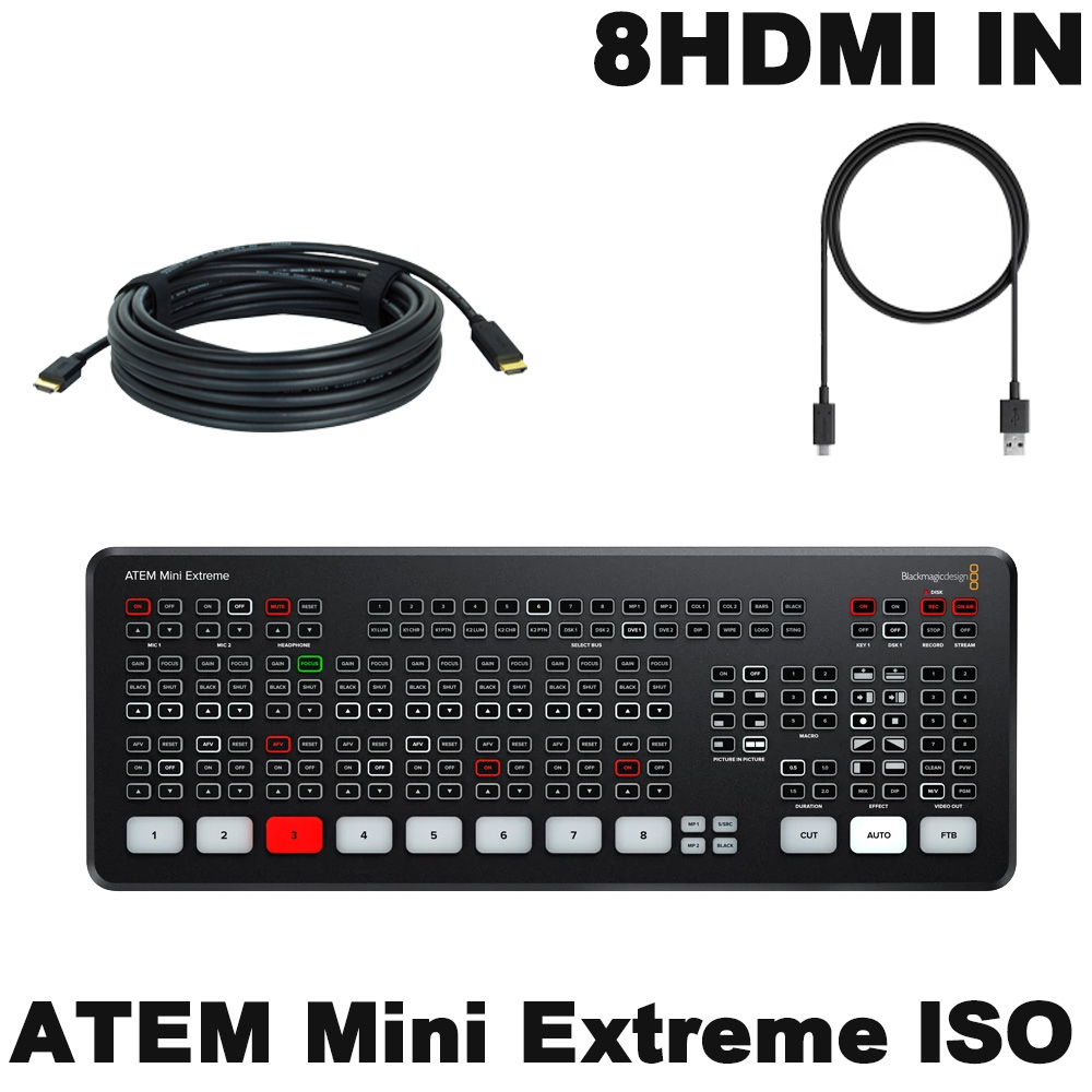 Blackmagic HDMI ビデオスイッチャー ATEM Mini Extreme ISO