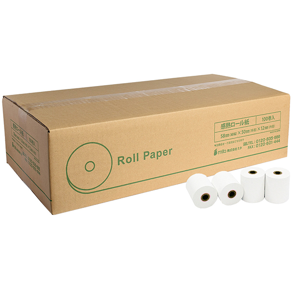 mPOPシリーズ 対応 感熱ロール紙 一体型レシートプリンター用 (58mm幅