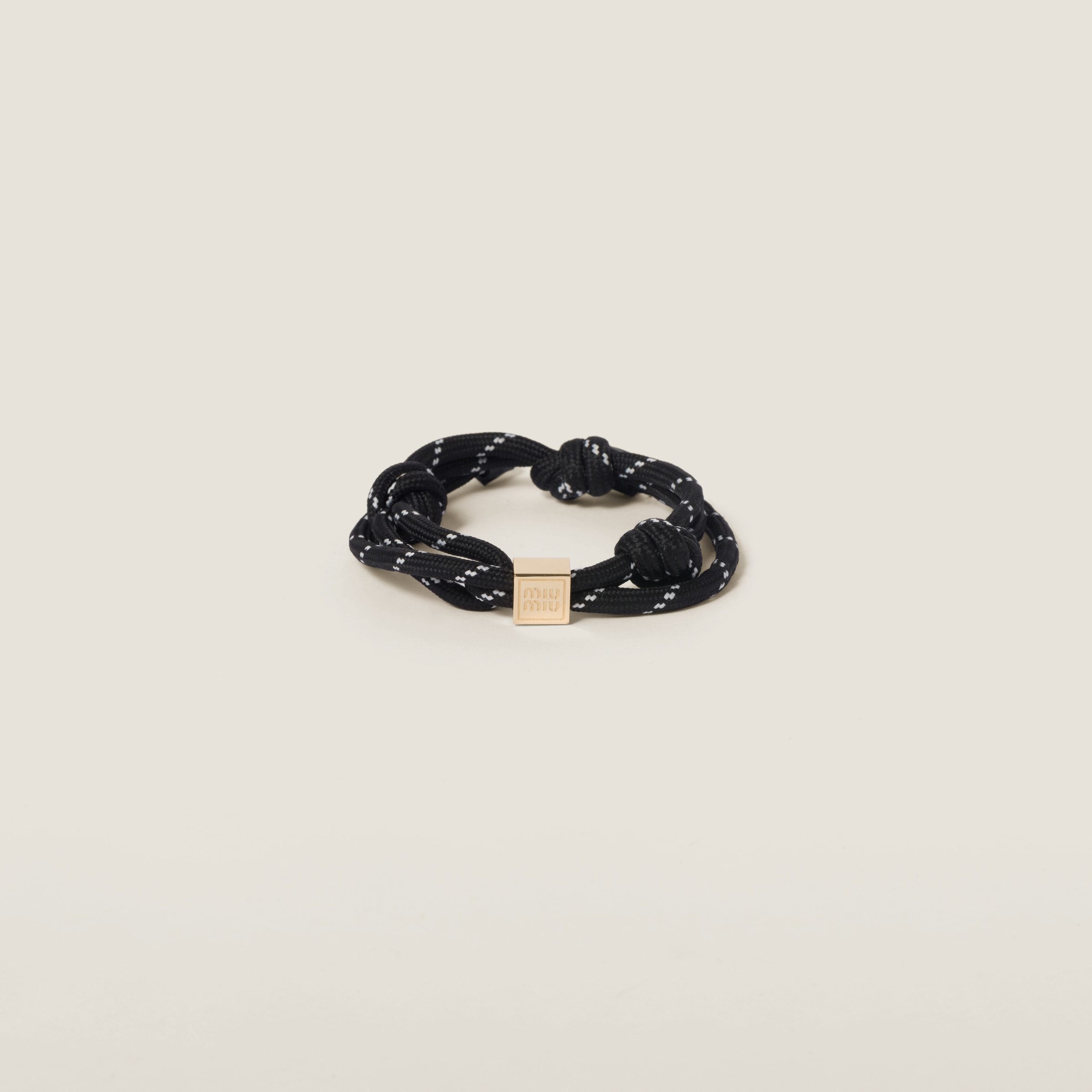 Black Cord Bracelet | Miu Miu