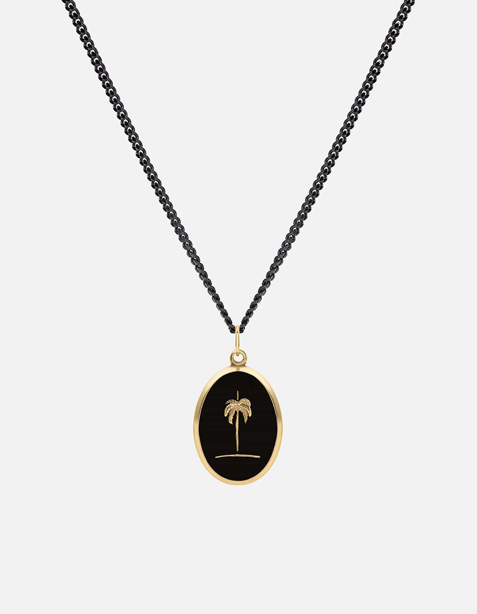 Palm Tree Necklace, Gold/Black | Men's Necklaces | Miansai