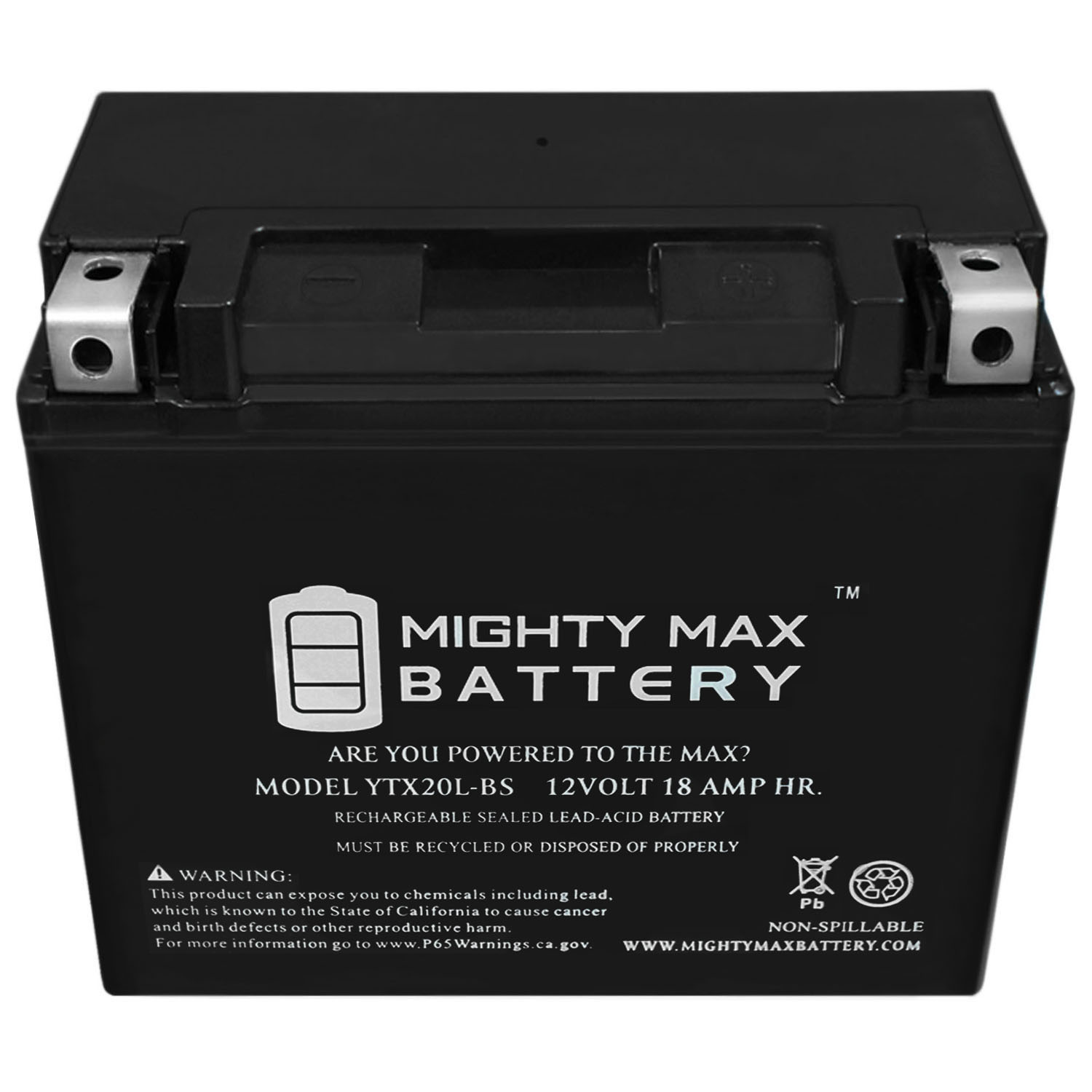YTX20L-BS Replacement Battery Compatible with Harley-Davidson FX