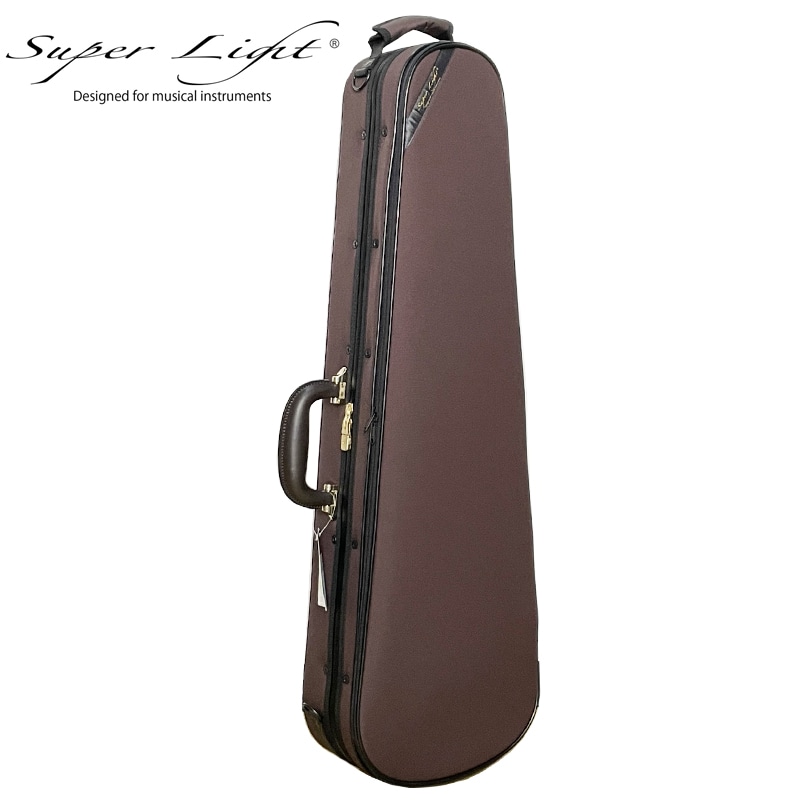 スーパーライト Shaped ケース バイオリン用 4/4 三角型 ブラウン