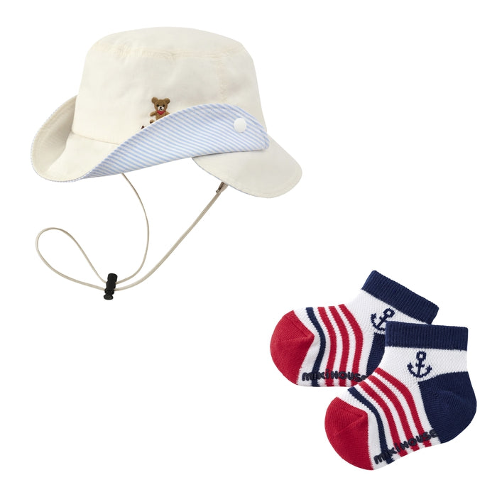 WEB限定】UV対策 テンガロン風帽子・ソックスセット – ミキハウス