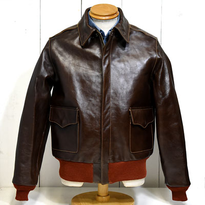 BUZZ RICKSON'S(バズリクソンズ)Type A-2 Red Rib・エアロレザー赤リブ