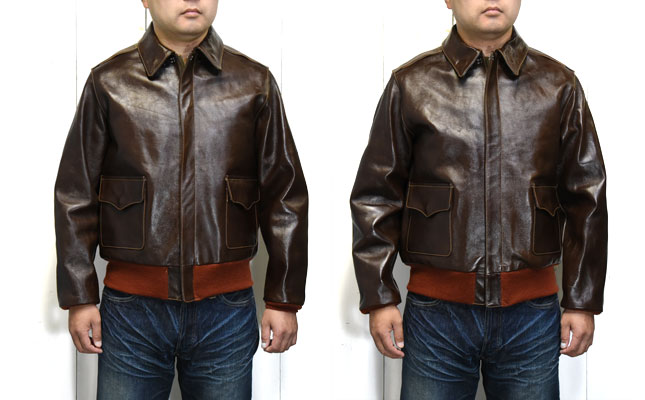 BUZZ RICKSON'S(バズリクソンズ)Type A-2 Red Rib・エアロレザー赤リブ