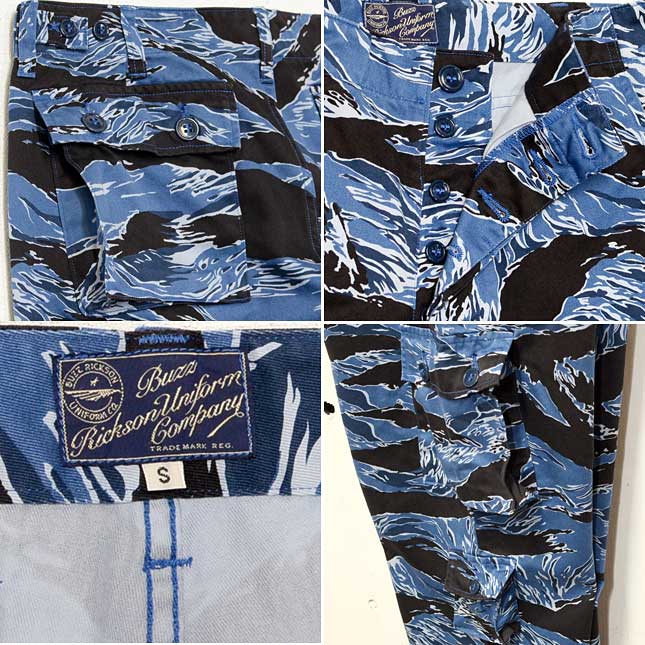 バズリクソンズ・BUZZ RICKSON'S「BLUE TIGER CAMO CARGO PANTS