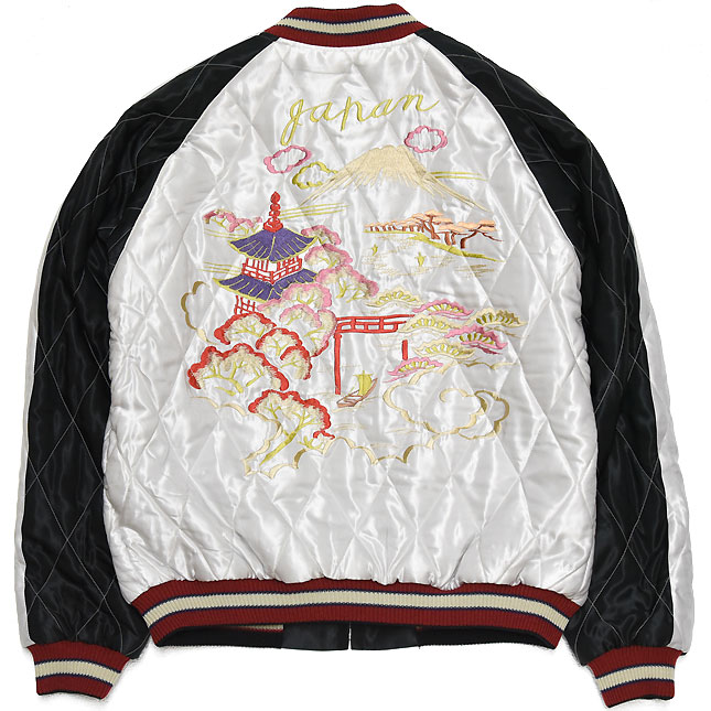 東洋スカジャン「LANDSCAPE×DUELLONG DRAGONS」サテンキルトスカ・NO