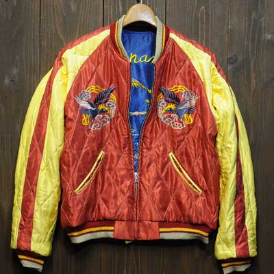 テーラー東洋スカジャン「五重塔・富士山×龍・富士」復刻サテンキルト