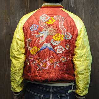 テーラー東洋スカジャン「五重塔・富士山×龍・富士」復刻サテンキルト