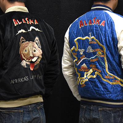 東洋スカジャン【ALASKAN HUSKY×ALASKA MAP】別珍スカ・NO-383/tt14206-119