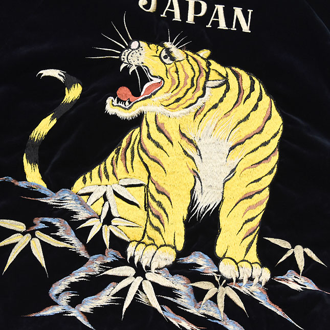 東洋スカジャン「ROARING TIGER×JAPAN MAP」別珍スカ・NO-407/tt15792-128