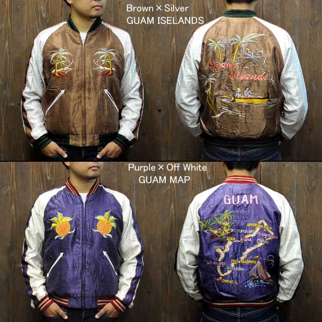 テーラー東洋スカジャン「GUAM ISELANDS×GUAM MAP」復刻サテンスカ/NO