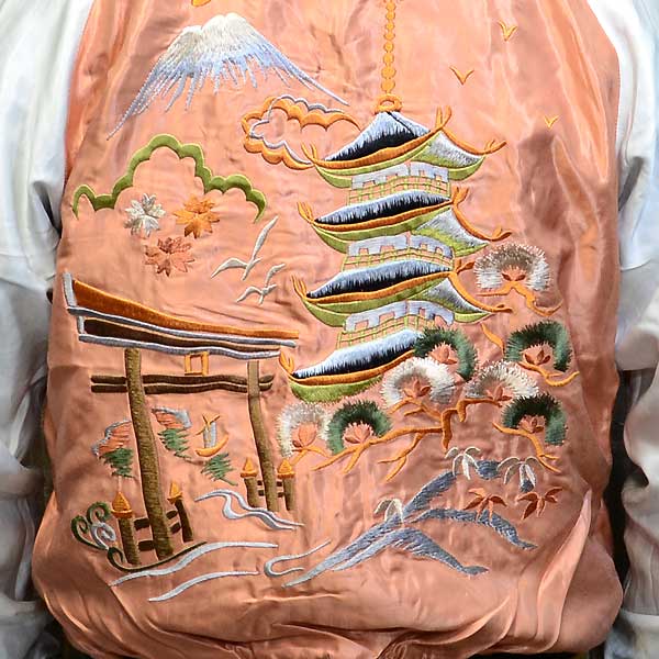 テーラー東洋スカジャン「RED TIGER×LANDSCAPE」赤虎復刻サテンスカ