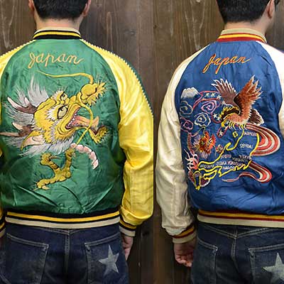 テーラー東洋スカジャン「GOLD DRAGON×EAGLE＆DRAGON」龍×鷲＆龍・復刻